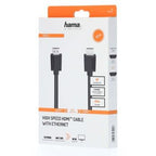 HAMA 205005 Cable, High-Speed, HDMI Male - HDMI Male, 4K, 18Gbps, Ethernet, 1.5 m, Shielded, Black