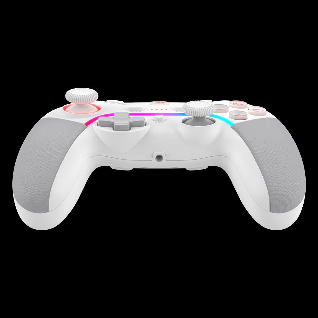 Геймърски контролер A4tech Bloody GPW70, Жичен и безжичен, RGB, Бял