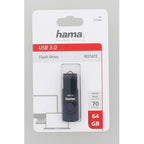 USB stick HAMA Rotate, 64GB, USB 3.0 70 MB/s, Petrol Blue