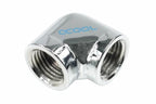 Alphacool HF L-connector, G1/4 - G1/4 Female Thread, 90°, Chrome