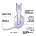 Logitech G522 Lightspeed Wireless RGB Gaming Headset, Microphone, White