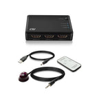 3 Port HDMI Switch ACT, 4K@60Hz, USB, Remote, Black