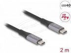 Delock Cable E-Marker, USB-C, 240W, 2 m, grey