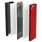 Jonsbo M.2 SSD passive cooler, finned, Red