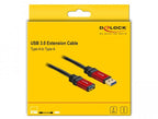 Delock USB-A Male - USB-A Female Extension Cable, 2 m, Premium, Shielded, Black