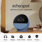 Smartwatch Amazon Echo Spot 2024, voice assistant, Blue