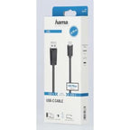 HAMA USB-C male to USB 2.0 A male cable, 480Mbit/s, 0.75m, Black