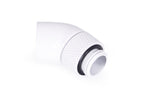 Alphacool Eiszapfen 45° Angled Adapter, G1/4 Male to G1/4 Female, White