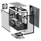 HYTE Y40 Tempered Glass, Mid-Tower Case, White and Black