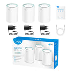 Cudy M1300 Wireless Router, 3-pack, AC1200 Dual Band, 2.4/5 GHz, 300 - 867 Mbps