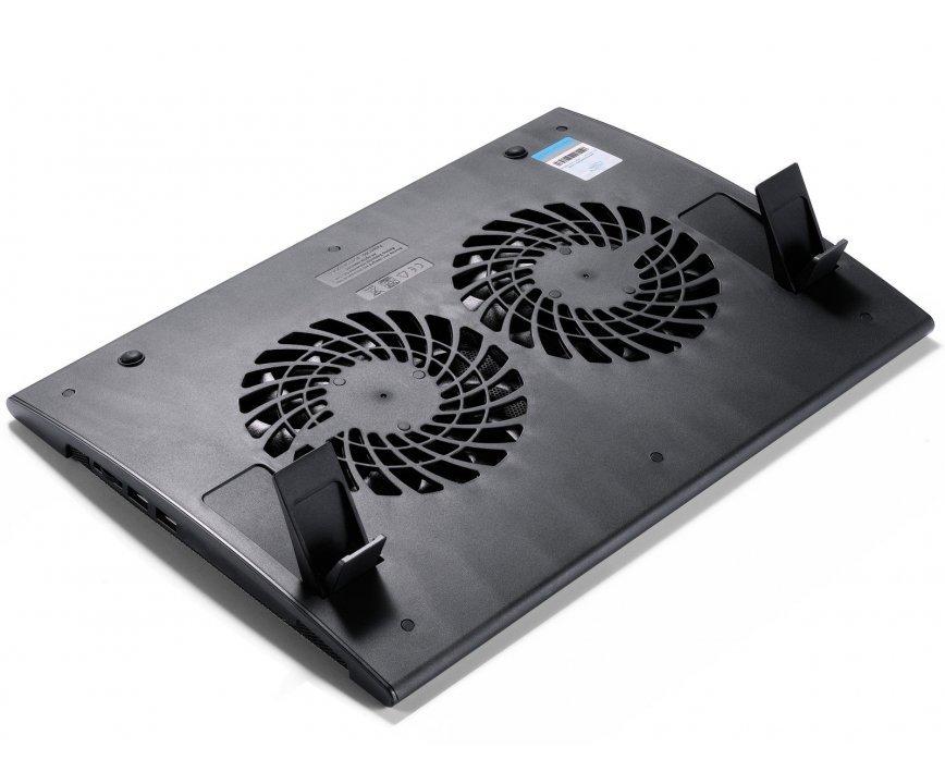Laptop Cooler DeepCool WIND PAL FS, 17", 2x140 mm, 1200 RPM, Black