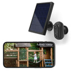 Hama Outdoor WiFi Camera, With Solar Panel, Batteries, Motion Detector, 1080p