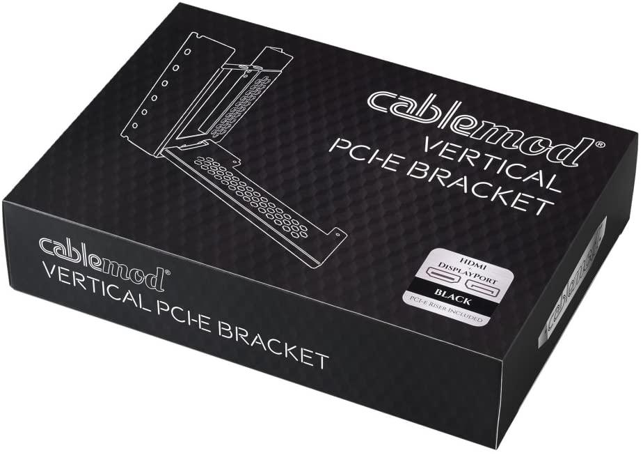 CableMod PCIe x16 Vertical GPU Mount Universal Bracket and Cable, 1x DisplayPort, 1x HDMI Cable