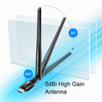 Cudy WU1400 Wireless Adapter, USB 3.0, 2.4/5 GHz, External Antenna