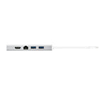 j5create Mini Dock JUD380 6-Port Hub, USB 3.0, Gigabit Ethernet, HDMI, VGA, USB-B, White