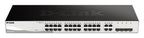 D-Link DGS-1210-28 Switch, 28-Port 10/100/1000 Gigabit Smart Switch including 4 x 1000Base-T /SFP ports, managed, rack-mountable