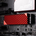 Jonsbo M.2 SSD passive cooler, finned, Red