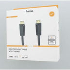 HAMA High-Speed Cable, HDMI Male - HDMI Male, 4K, 18GB/s, Ethernet, 7.5 m, Gold-Plated Connectors, Black