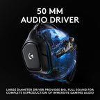 Gaming Headset Logitech G432, Microphone, Black