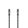 Оптичен аудио кабел HAMA ODT plug (Toslink), Метални накрайници, 1.5 м, Черен