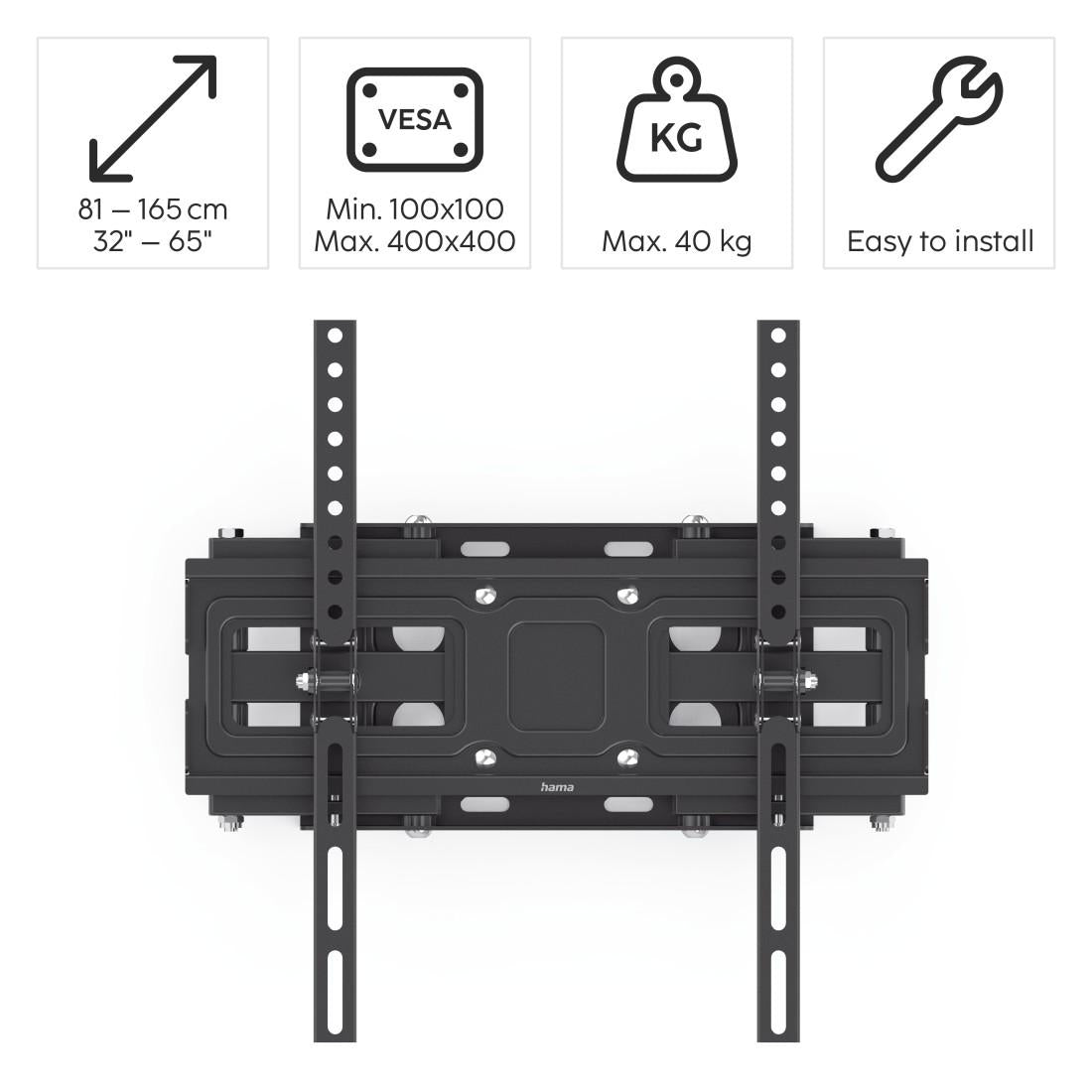 Стенна стойка за TV Hama FULLMOTION, 165 см (65"), 220830