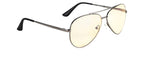 GUNNAR Maverick Gunmetal Clear Computer Glasses, Silver