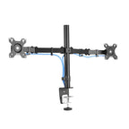 HAMA Adjustable Desk Mount for 2 Monitors, 13" - 32", 8 kg, Swivel/Tilt, Black