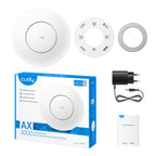 Wireless Access Point Cudy AP3000, AX3000, 2.4/5 GHz, 571 - 2402 Mbps, 1× 2.5 Gbps, DC Adapter