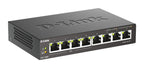 D-Link DGS-1008P Switch, 4x PoE + 4x Standard, 10/100/1000, Gigabit,