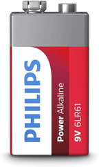 Alkaline battery PHILIPS Power, 6LR61P1B / 10, 6LR61, 9V, 1 piece/blister
