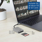 ACT AC7056 SD / micro SD Card Reader, SDXC, USB-C