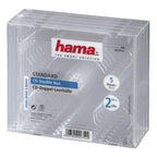 HAMA Double Jewel Case for CD/DVD, transparent, 5 pcs. per pack