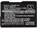 Battery for NIKON EN-EL14, 7.4V, 1030mAh, Li-Ion, Cameron Sino