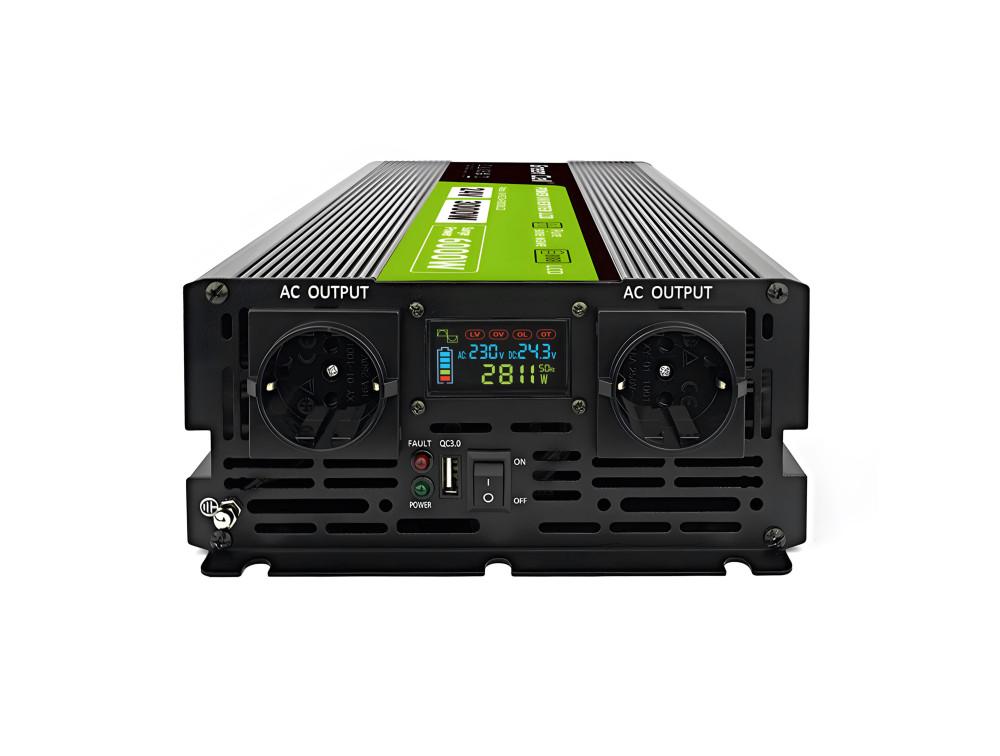 Инвертор GREEN CELL, 24/220V,  DC/AC, 3000W/6000W, чиста синусоида