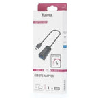 HAMA USB-C Male to USB 3.2 Gen 1 A Female Adapter, 5Gbit/s, 0.15 m, Black