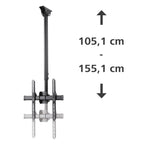 Hama TV Ceiling Mount, Swiveling, Tilting, 165 cm (65") up to 50 kg, 220878