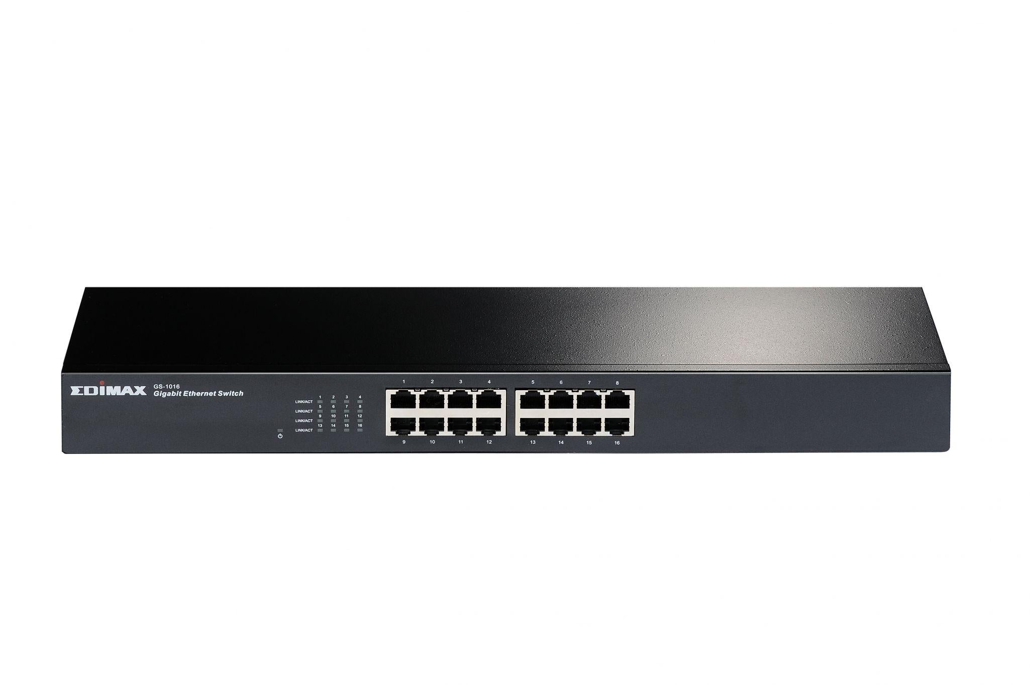 Суич EDIMAX GS-1016, 16 портов, Gigabit, за монтиране в шкаф