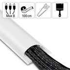PVC cable concealer channel-100x7x2.1 cm, 220894