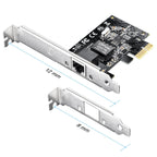 Network Card Cudy PE10, PCIe, Tri-Band, 1 x 10/100/1000 Mbps