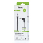 HAMA Audio Cable, 3.5mm Jack Male - 3.5mm Jack Male 90°, 1.5m, Black