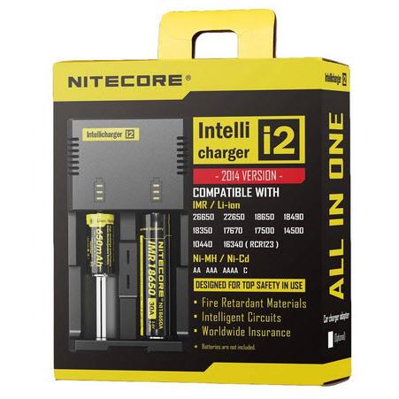 NITECORE i2 Charger, Universal Charger, Li-Ion & NiMH, 18650, CR123, AA, AAA, C, D
