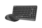 A4TECH Fstyler FGS1110Q Keyboard and Mouse Set, Wireless, Grey