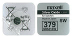 Button cell battery silver MAXELL SR521 SW /AG0/379/ 1.55V