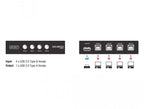 Delock Manual Switch, 4 x USB 2.0 ports, Black