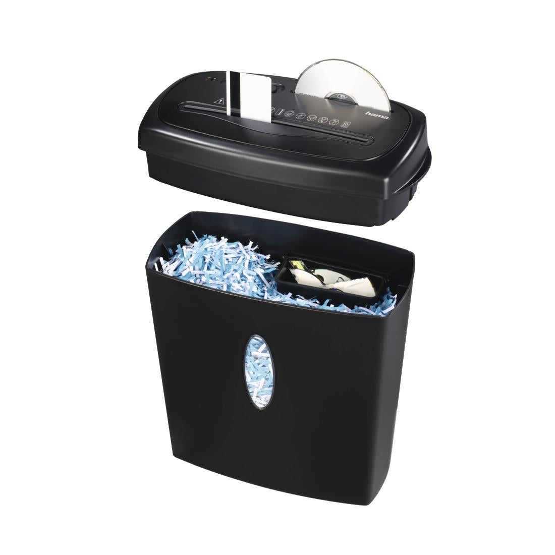 Shredder Hama Home X10CD, A4, 10 sheets, CD/DVD, Black