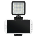 Hama 49 BD LED Light, for additional lighting of camera and smartphone recordings, Black