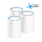 Cudy M1200 3 Wireless Mesh System, AC1200 Dual Band, 2.4/5 GHz, 300 - 867 Mbps, 3-Pack