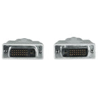 HAMA 200931 Cable, DVI Male - DVI Male, 1.5 m, Grey