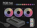 RGB Hub Delock, 10-port ARGB LEDs, Black