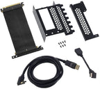 CableMod PCIe x16 Vertical GPU Mount Universal Bracket and Cable, 1x DisplayPort, 1x HDMI Cable